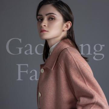 Cappotto in cashmere basic rosa