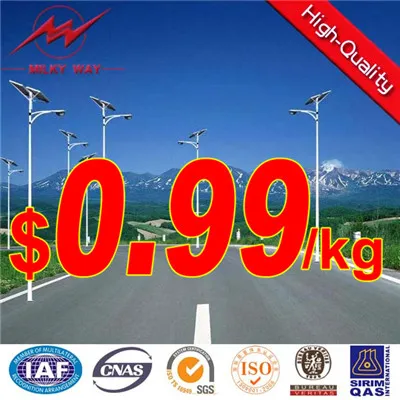 galvanized street lighting pole with single or double arms