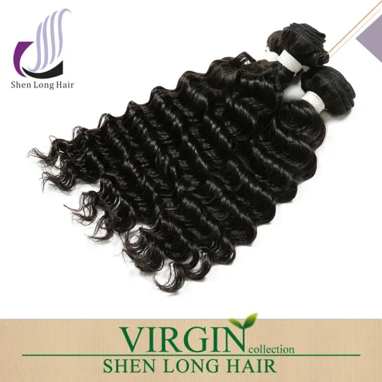 Shenlong hair fashionable design top grade natural color virgin brazilian deep wave hair wholesale