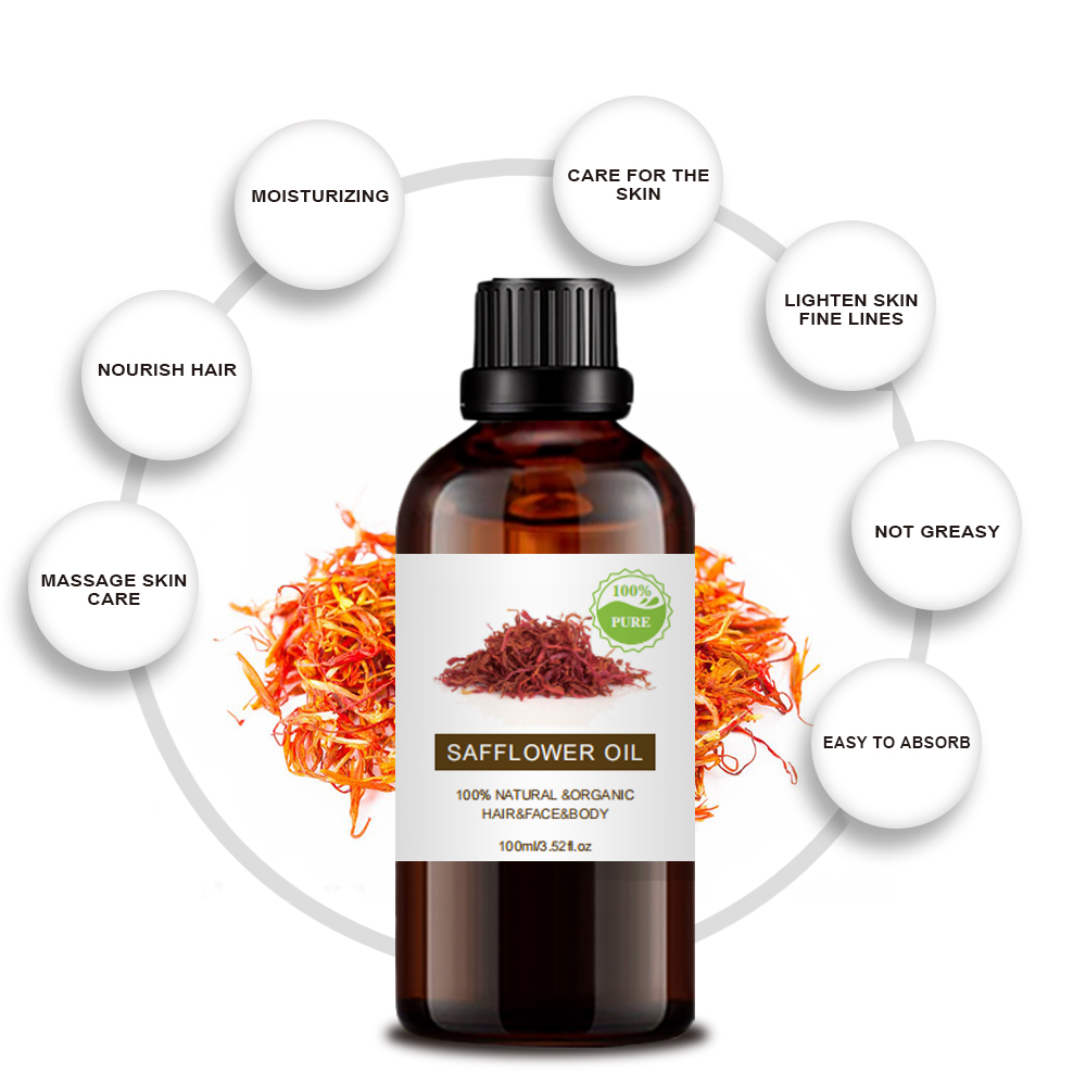 100%Pure Natural Safflower Oil Bulk for Face Care