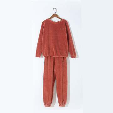Damen Flanell Pyjama Pullover Set