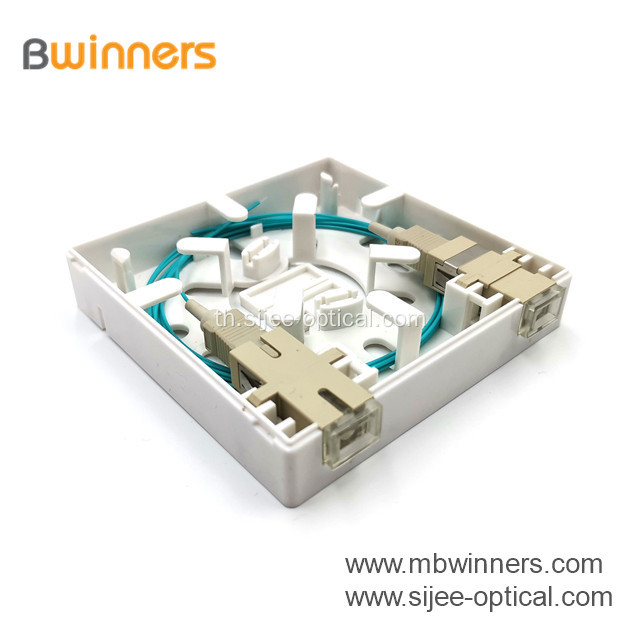 โรงงานราคาถูกราคามินิ 2 พอร์ต SC ไฟเบอร์ออปติกผนังซ็อกเก็ต Ftth กล่อง
