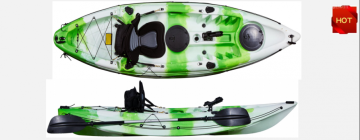 China OEM wholesale hot sale clear single ocean fishing kayak with paddle,motor and fish finder