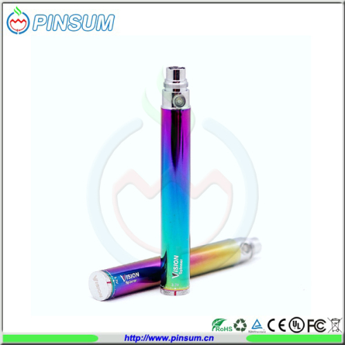 2014 bästa säljande E cigarett batteri ursprungliga Vision Spinner, 1100mAh Rainbow Vision Spinner 2 Rainbow Vision Spinner