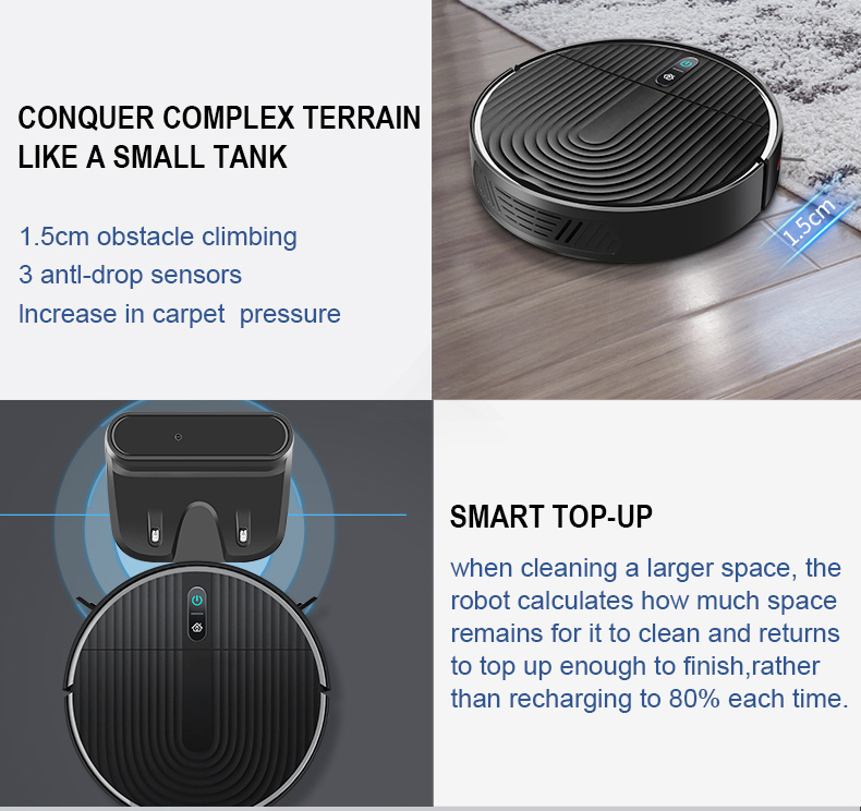 High quality Cordless wireless Smart Robot vacuum cleaner