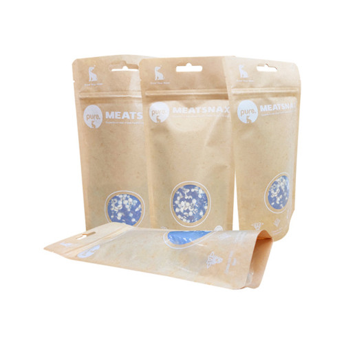 Stand up kraft paper dog food bag compostable