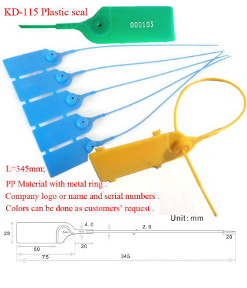 BANK BAG SECURITY SEAL,PLASTIC SEAL KD-115 PLASTIC TAG