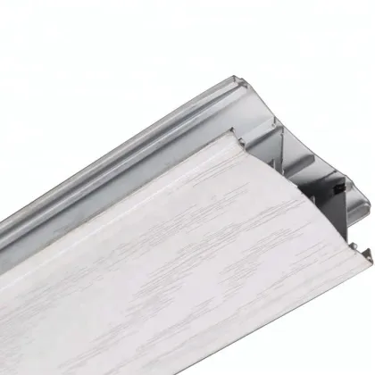 White Oak Woodgrain Flat Wardrobe Door Aluminum Profile