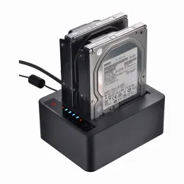 Unestech 2.5/3.5inch Dual SATA HDD docking station 6Gbps USB 3.0 external with Offline Clone Function HDD Duplicator