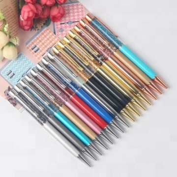 Customizable Logo Floating Oil Pen with New Gold Foil Metal Ballpoint Pen - Factory Wholesale