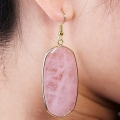 Boucles d&#39;oreilles en pierre de guérison en cristal naturel pour femmes et filles