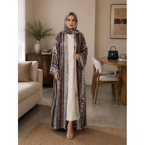 طرح گل آرایی آستین گشاد Abaya