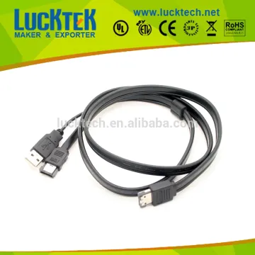 Power sata splitter cable, USB + eSATA to power eSATA cable
