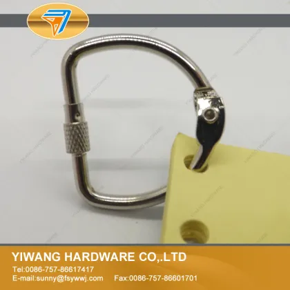 Metal screw locking ring for samples hanger