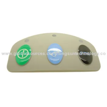 Hard Epoxy Coated Silicone Keypad with Clear LED Pipes, Window