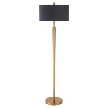 Vintage Nordic Modern Floor Lamp with Fabric Shade for Bedroom and Living Room - Iron Standing Lamp