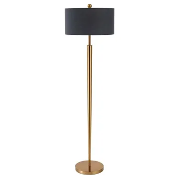 Vintage Nordic Modern Floor Lamp with Fabric Shade for Bedroom and Living Room - Iron Standing Lamp