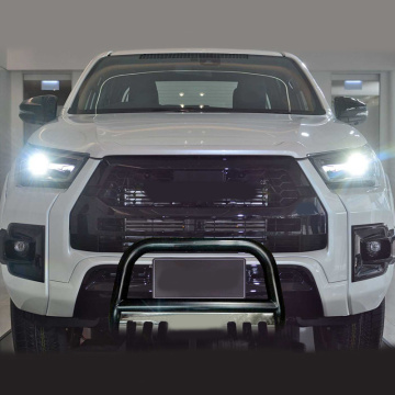U-shaped curved iron front bumper with baffle