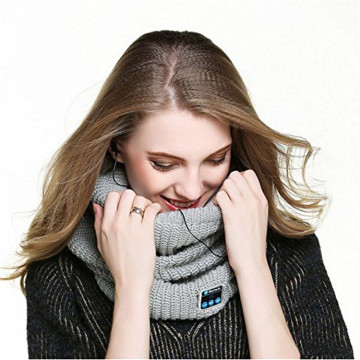 knitted winter bluetooth scarf snood