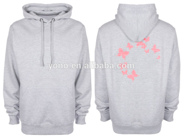 Customize printed cotton blank designed palin hoodie