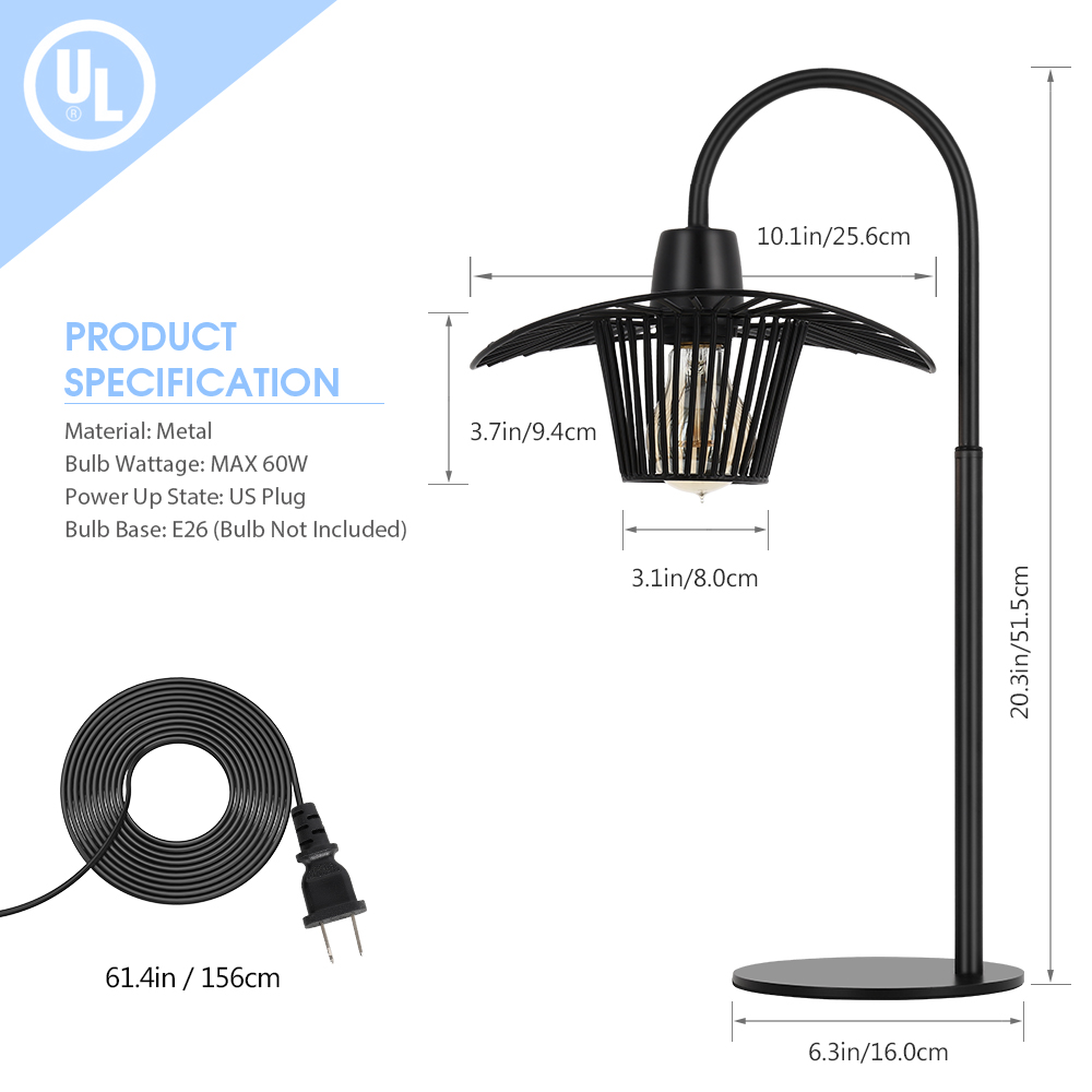 Cawboy Hat Cage Design Table Lamp