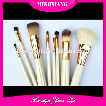 High quality Professional 8 PCS leather bag synthetic hair makeup brush set