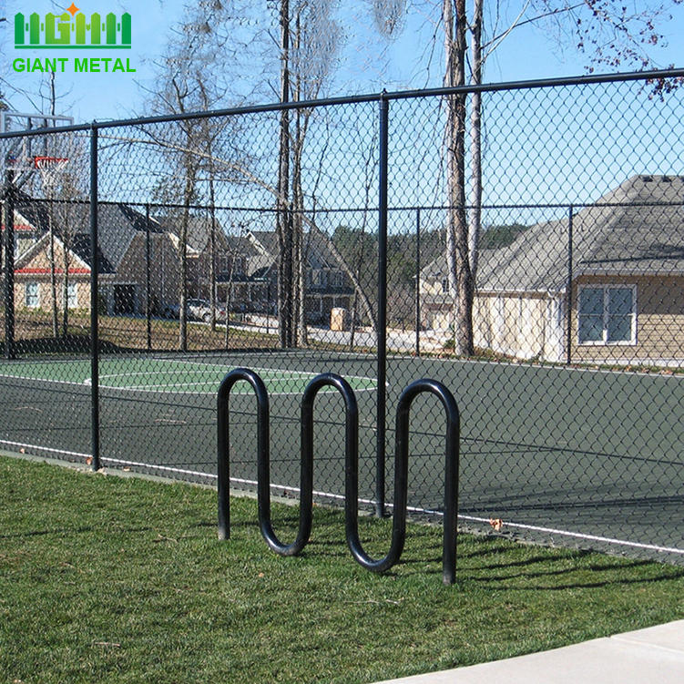 black powder pvc coated chain link fence stock