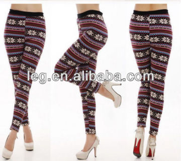 Fashion Knitted Elastic Snowflake Nordic Reindeer Tights Pants Trousers Leggings