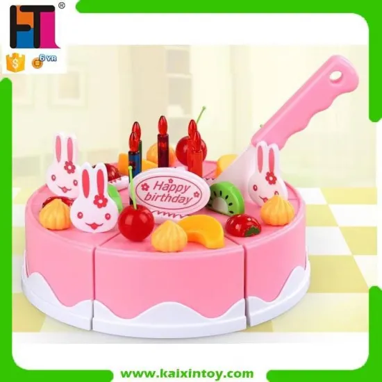 37PCS plastic kids toy birthday cake wholesaler