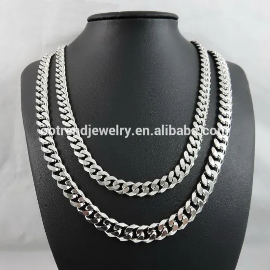 Large chunky 6cuts cuban chain large costume jewelry necklace