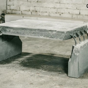 Moderner industrieller Stil im Indoor -Outdoor -Beton Couchtisch