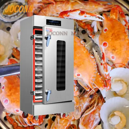 Commercial Food Steamer: 12 Trays Time Control Kitchen Equipment for Rice