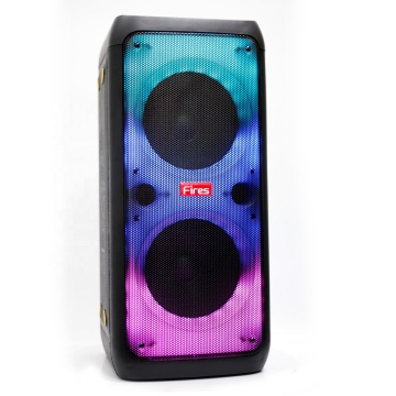 2021 New Double 8 Inch Bluetooth Trolley Speaker with Microphone