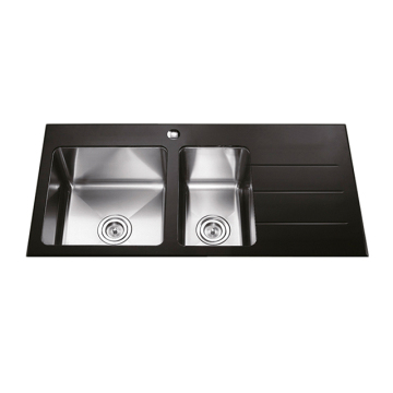 DS-10050 Glass Composite Granit Waschbecken UPC Küche Spüle Dongguan Möbel Spülbecken