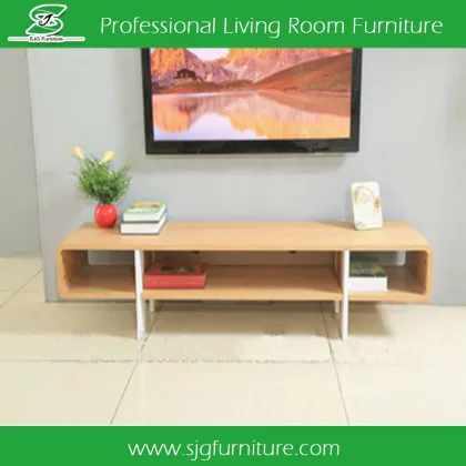 S Shape TV Cabinet Tempered Glass TV Stand Modern