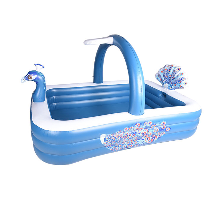 Inflatable Sprinkler Pool Peacock Family Swimming Pool