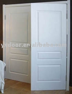 white wooden , Molded Door(YM-003)white prime, custom desin door