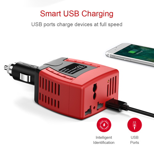 150W Power Inverter with 2.1A USB Car Charger