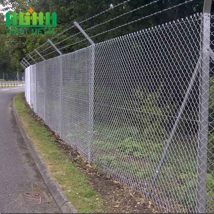 Galvanized chain link fence