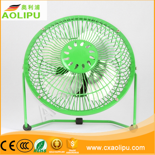 6inch colourful 360 degrees metal material usb fans for laptops