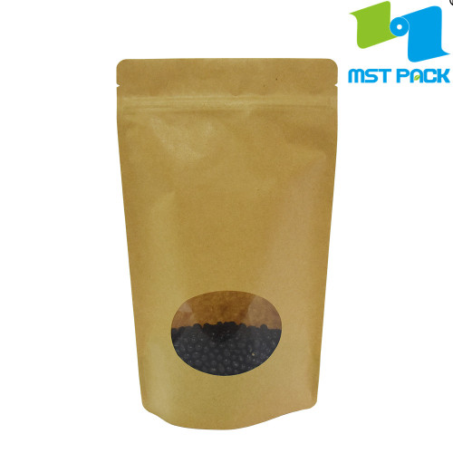 Eco Friendly kraft paper Snack zipper Pouches