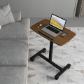 Home Computer Table with Wheels Manual Adjusting Height