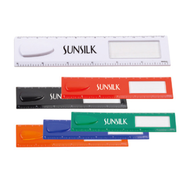 Cute Plastic Ruler with Bookmark and Magnifying - 15cm