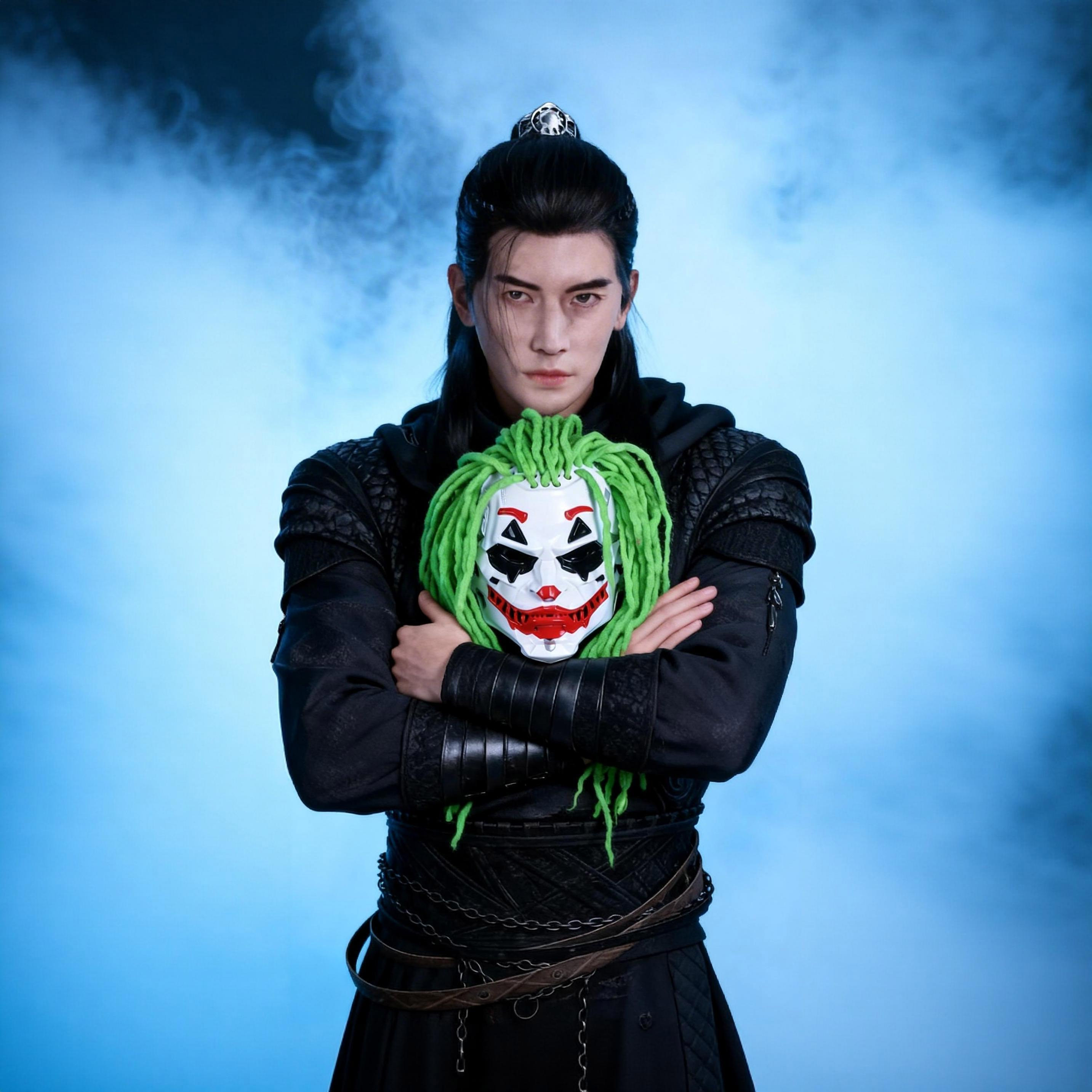 Dreadlock Green Hair Joker Cosplay Mask