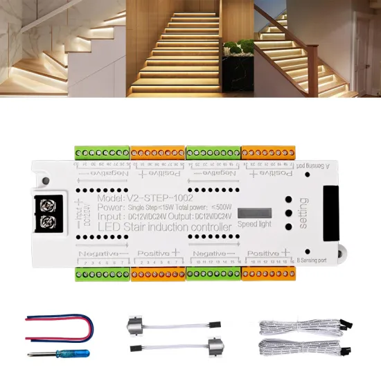 V2-SETP LED Staircase Light 32 Step 12V/24V RGB Remote with Motion Sensor