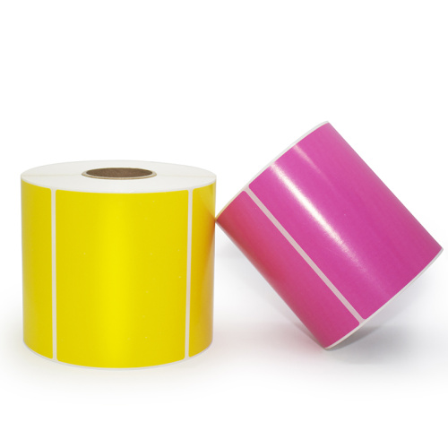 Zebra Printer Compatible Labels Blank Yellow color thermal label sticker roll Supplier