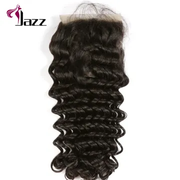 unprocessed virgin raw indian temple hair deep curly french lace closure piece
