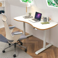 Tavolo da scrivania regolabile per ufficio da casa ergonomico con supporto per sedersi