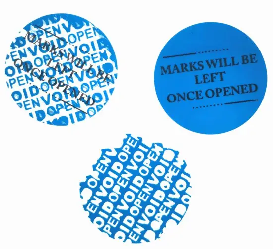 Tamper proof full transfer security void label sticker