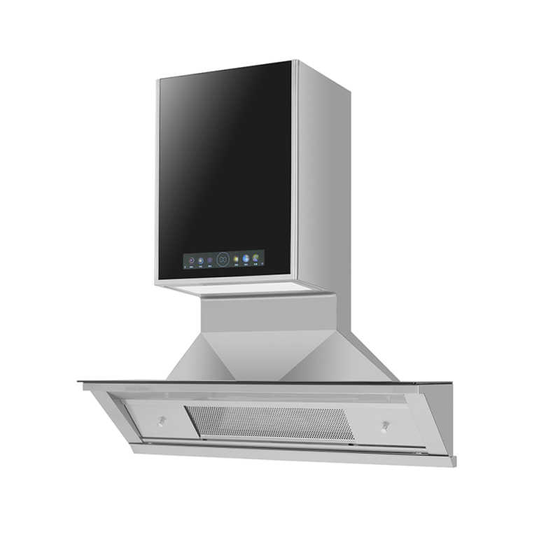 CE CB 900mm Glass Stainless Steel Hand Sensor Gesture Control Kitchen Exhaust Range Hood Kitchen Chimney Exhaust Hood